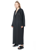 ULI SCHNEIDER, long and wide neopren coat with pockets