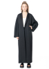 ULI SCHNEIDER, long and wide neopren coat with pockets