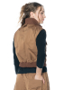 ULI SCHNEIDER, cropped bomber vest from satin-nylon