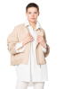 ULI SCHNEIDER, cotton taft bomber jacket with pockets and rib details