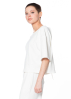 ULI SCHNEIDER, linenstretch blouse with back cut-out