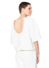 ULI SCHNEIDER, linenstretch blouse with back cut-out