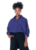 ULI SCHNEIDER, wide blouse made from cotton taft with collar