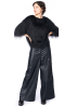 ULI SCHNEIDER, glazed baggy pants with flared cut and pockets