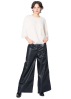 ULI SCHNEIDER, glazed baggy pants with flared cut and pockets