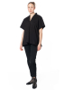 ULI SCHNEIDER, minimalistic blouse in light cotton with short sleeves