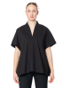 ULI SCHNEIDER, minimalistic blouse in light cotton with short sleeves