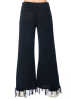 ULI SCHNEIDER, chunky knit flared pants with recycled cotton