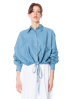 SoSUE, oversize denim blouse ANTONIA DRAWSTRING