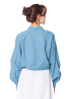 SoSUE, oversize denim blouse ANTONIA DRAWSTRING