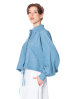 SoSUE, oversize denim blouse ANTONIA DRAWSTRING