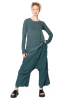 RUNDHOLZ, slim linen long top with attached silk 1241290504