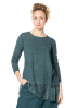 RUNDHOLZ, slim linen long top with attached silk 1241290504