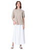 SoSUE, short-sleeved blouse COWBOY BUTTON LINEN