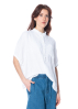 SoSUE, short-sleeved blouse COWBOY BUTTON LINEN