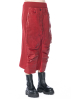 RUNDHOLZ, layered skirt with leather finish 2241490303