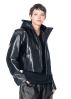 RUNDHOLZ, cropped leather jacket with hood 2241501102