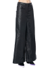 ULI SCHNEIDER, glazed baggy pants with flared cut and pockets