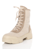 VIC MATIÉ, lace-up boots with textile look in beige - NOBANANAS - Image 1