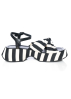 VIC MATIÉ, striped platform sandals with knot design