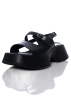 VIC MATIÉ, platform sandals with heel strap in black