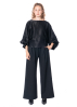 SoSUE, flowy top ANTONIA with wide sleeves and round neck