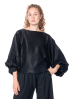 SoSUE, flowy top ANTONIA with wide sleeves and round neck