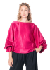 SoSUE, flowy top ANTONIA with wide sleeves and round neck