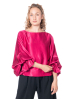 SoSUE, flowy top ANTONIA with wide sleeves and round neck