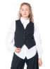 SoSUE, pinstripe vest with recycled materials