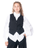 SoSUE, pinstripe vest with recycled materials