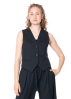 SoSUE, pinstripe vest with recycled materials