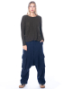 RUNDHOLZ DIP, cozy low-crotched trousers with pockets in 100% virgin wool 2232190101