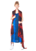 RUNDHOLZ DIP, long, sleeveless dress in noble batik look 1232190904