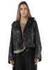 RUNDHOLZ DIP, Lederjacke aus Lammleder mit Kapuze 2252481104