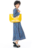 JACK GOMME, elegant coated linen tote bag BAHIA