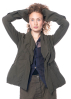 RUNDHOLZ DIP, figure-hugging jacket in cotton stretch with voluminous cuffs 2232391105