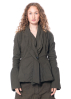 RUNDHOLZ DIP, figure-hugging jacket in cotton stretch with voluminous cuffs 2232391105