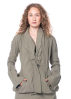 RUNDHOLZ DIP, figure-hugging jacket in cotton stretch with voluminous cuffs 2232391105