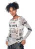 RUNDHOLZ DIP, long sleeve with newspaper print 2242420507