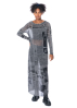 RUNDHOLZ DIP, figurbetontes Maxikleid mit Print 2242420910