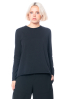 yukai, slightly flared long-sleeved shirt in black