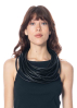 maria calderara, black faux leather tubular necklace