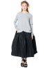 PLUSLAVIE PLÜ, voluminous long skirt BUTTON UP SKIRT