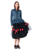 PLUSLAVIE PLÜ, wrap skirt FLOWER MESH ON