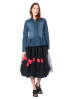 PLUSLAVIE PLÜ, wrap skirt FLOWER MESH ON