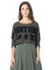 RUNDHOLZ  BLACK  LABEL, kurzer Pullover mit Statement-Print 2243720706