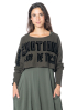 RUNDHOLZ  BLACK  LABEL, cropped sweater with letter print 2243720706