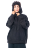 LA HAINE INSIDE US, black jumper with kangaroo pocket 3Z LM054