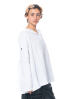 PLUSLAVIE PLÜ, lässige Bluse mit Kapuze A PLEATED BLOUSE